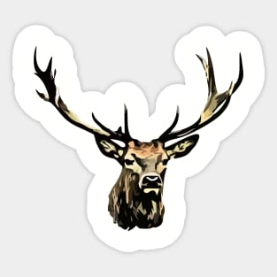 Red deer (Cervus elaphus) Sticker